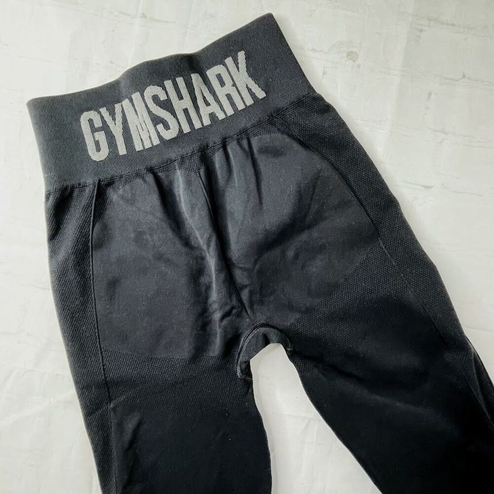 Gymshark Flex Leggings Womens Small Black High Waist Seamless Contouring NEW!
